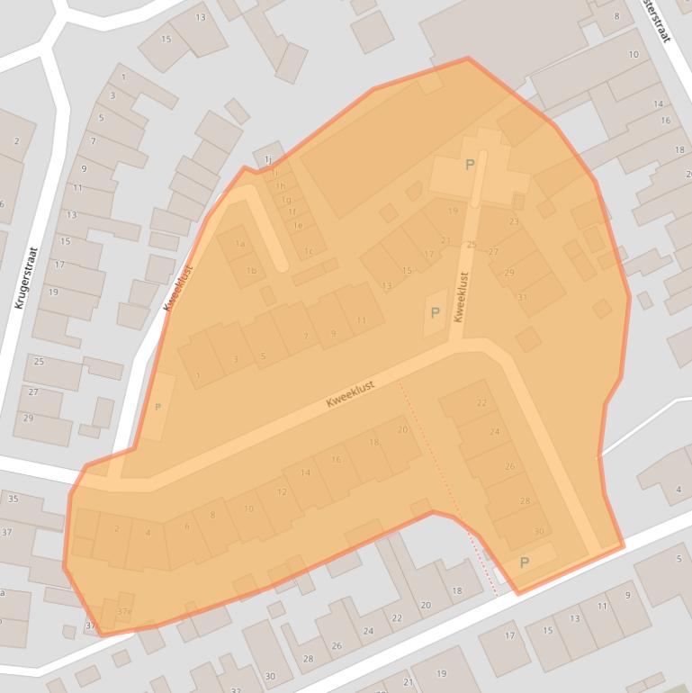 Kaart van postcodegebied 4791HZ.
