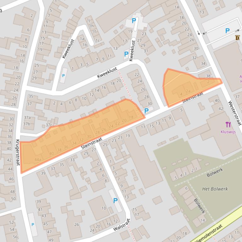 Kaart van postcodegebied 4791JB.