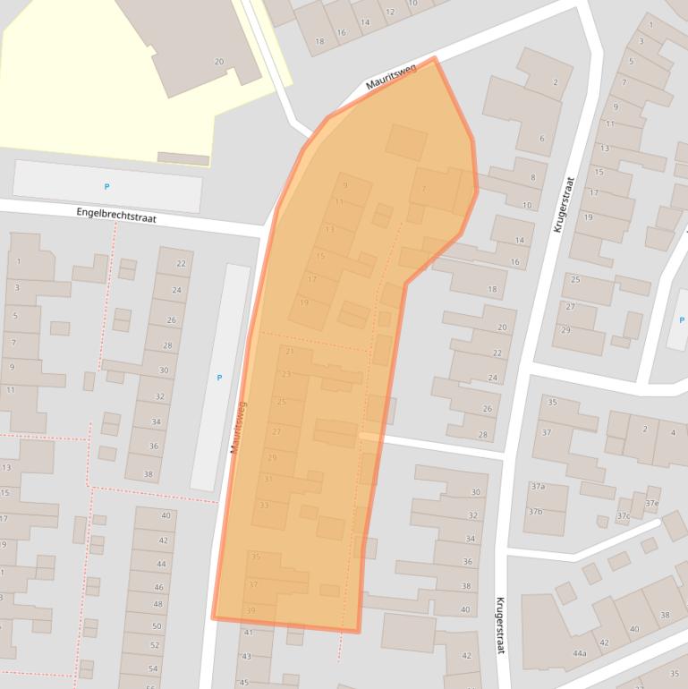 Kaart van postcodegebied 4791JJ.
