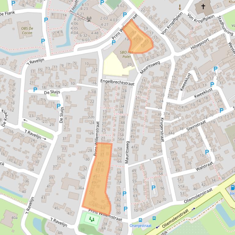 Kaart van postcodegebied 4791JP.