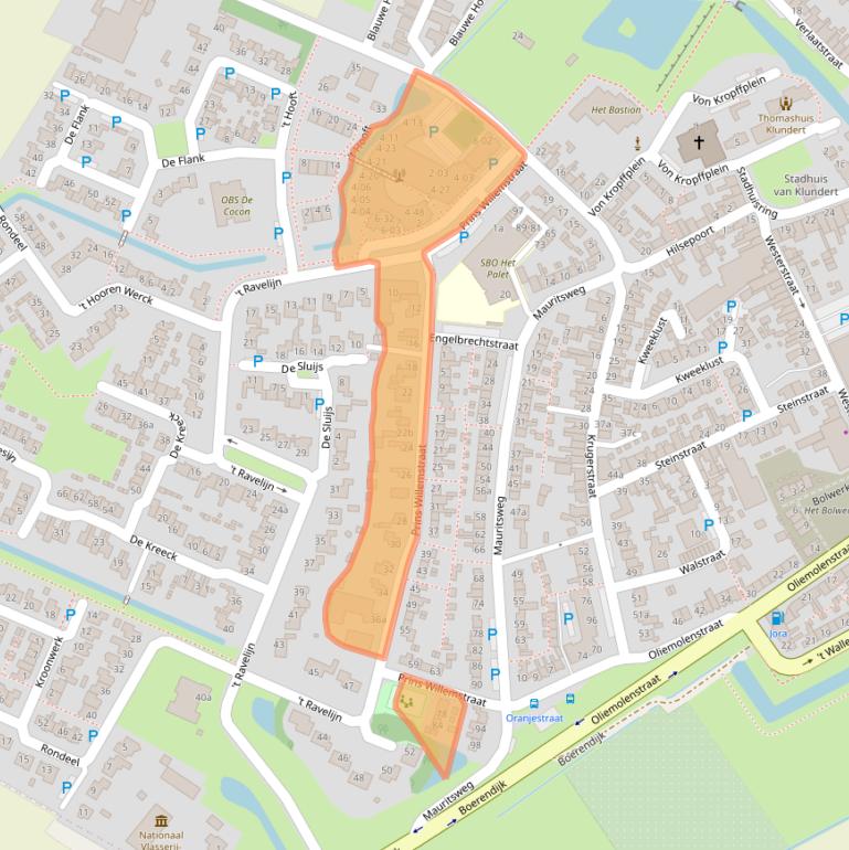 Kaart van postcodegebied 4791JR.