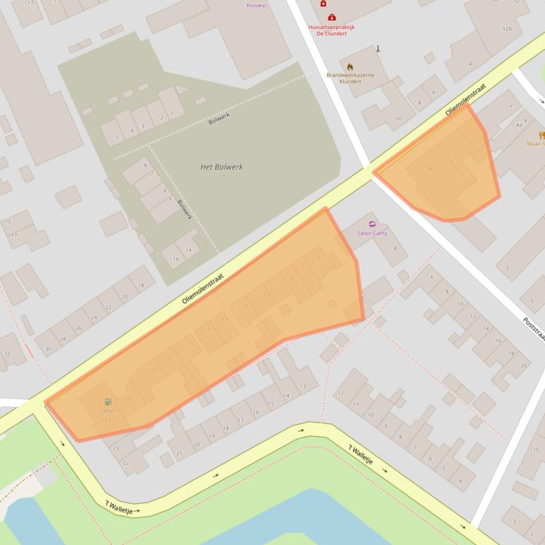 Kaart van postcodegebied 4791JT.