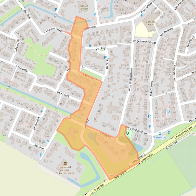 Kaart van postcodegebied 4791KC.