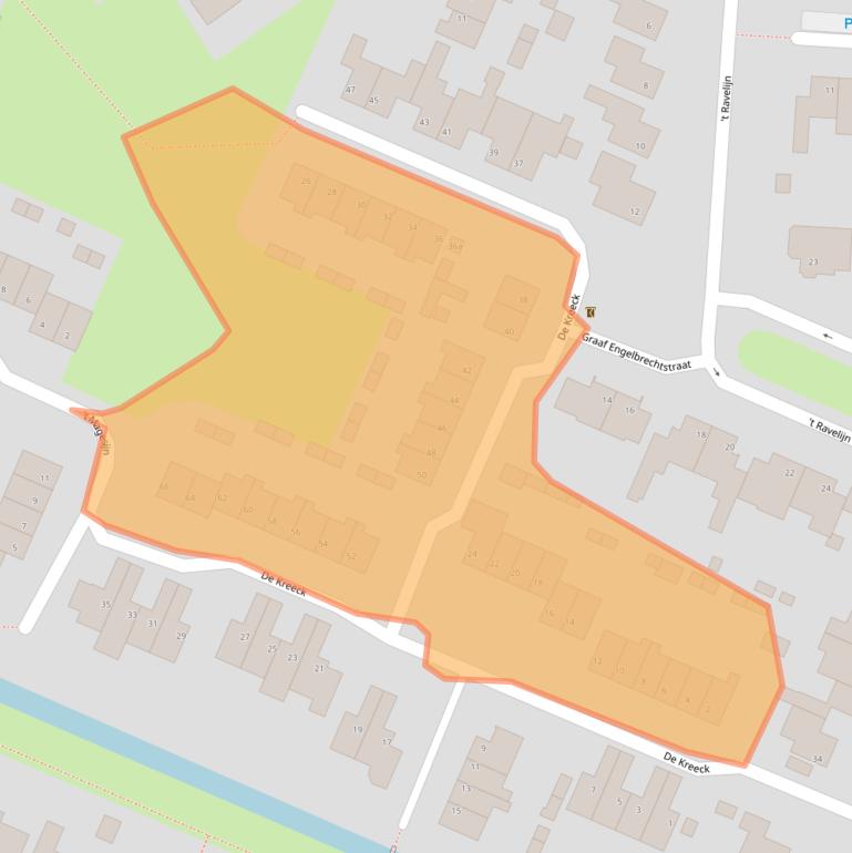 Kaart van postcodegebied 4791KG.