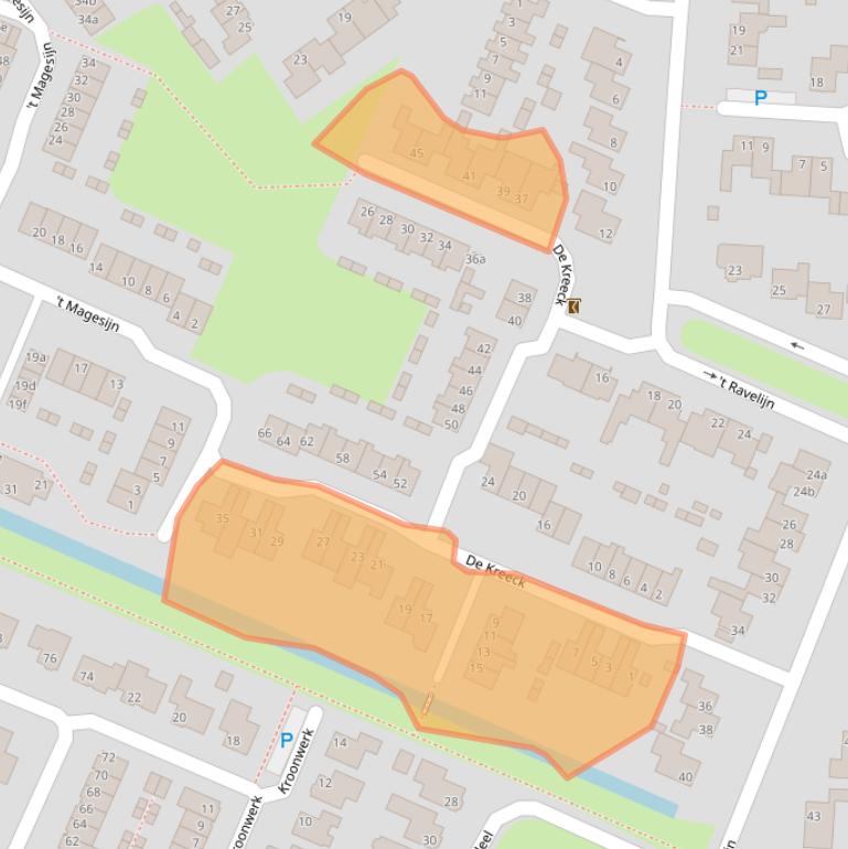 Kaart van postcodegebied 4791KH.