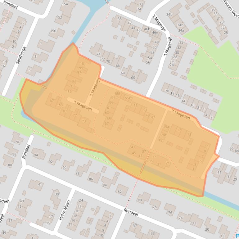 Kaart van postcodegebied 4791KK.