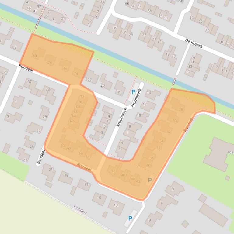 Kaart van postcodegebied 4791LA.