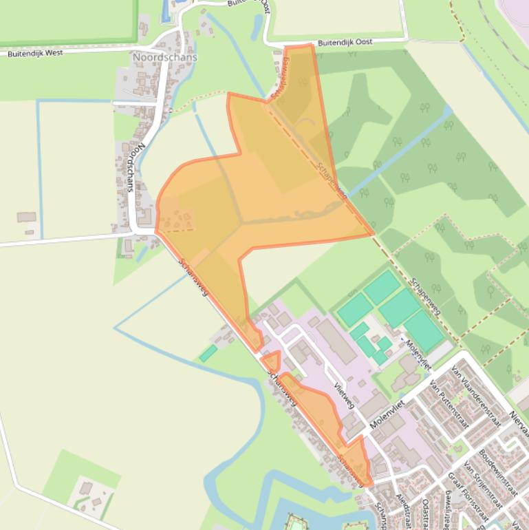 Kaart van postcodegebied 4791RC.
