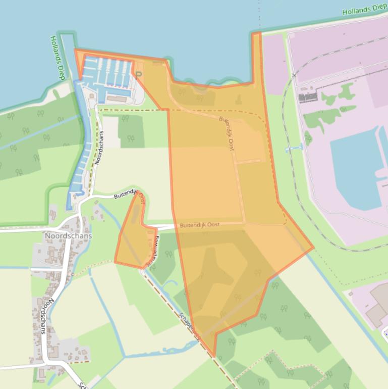Kaart van postcodegebied 4791RK.