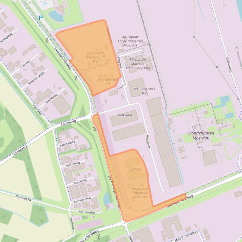 Kaart van postcodegebied 4791RT.