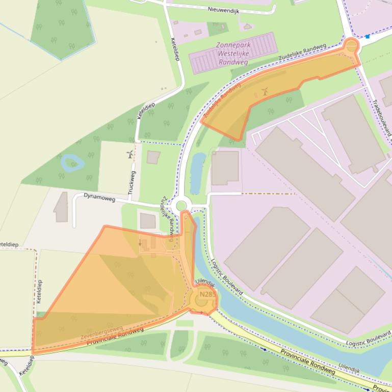 Kaart van postcodegebied 4791VE.