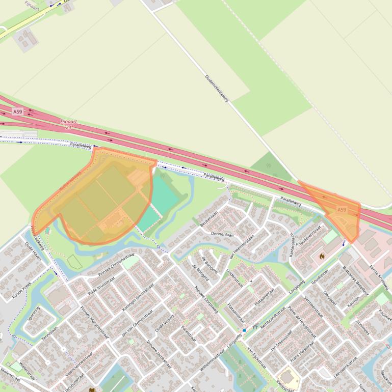 Kaart van postcodegebied 4793AZ.