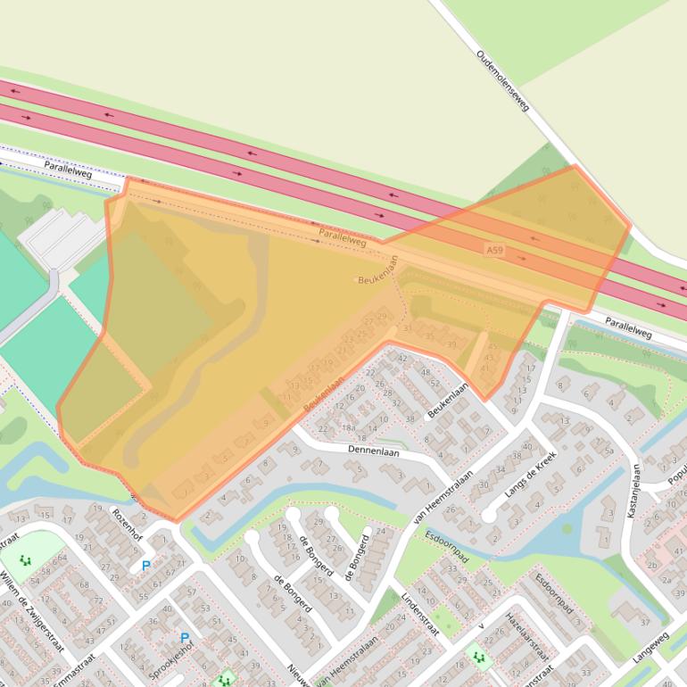 Kaart van postcodegebied 4793BM.