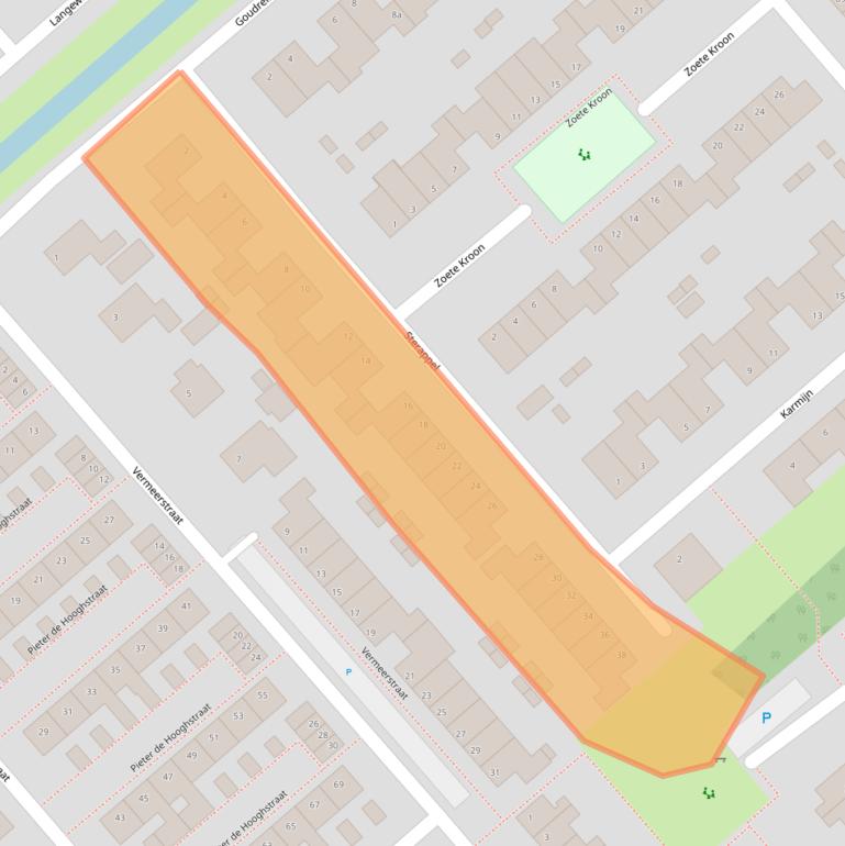 Kaart van postcodegebied 4793KE.