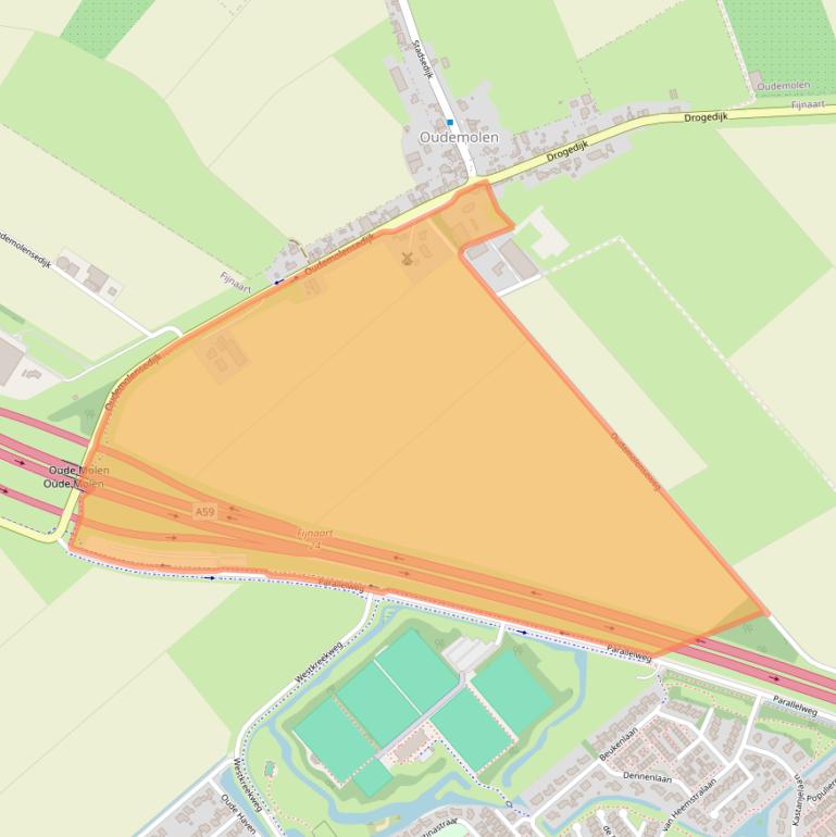 Kaart van postcodegebied 4793TH.