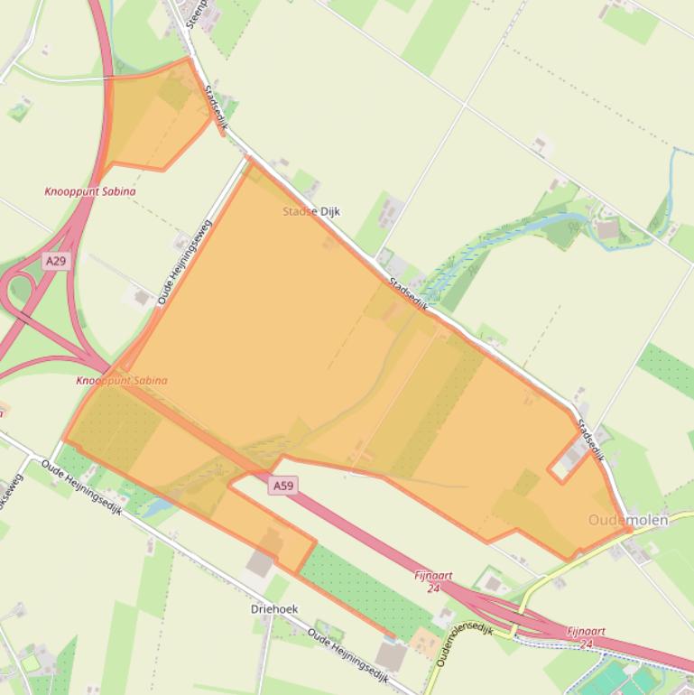 Kaart van postcodegebied 4794RL.