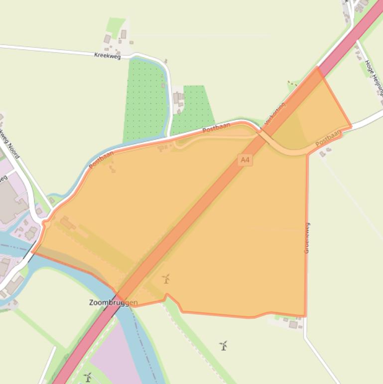 Kaart van postcodegebied 4794SR.