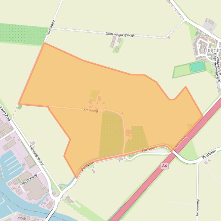 Kaart van postcodegebied 4794ST.