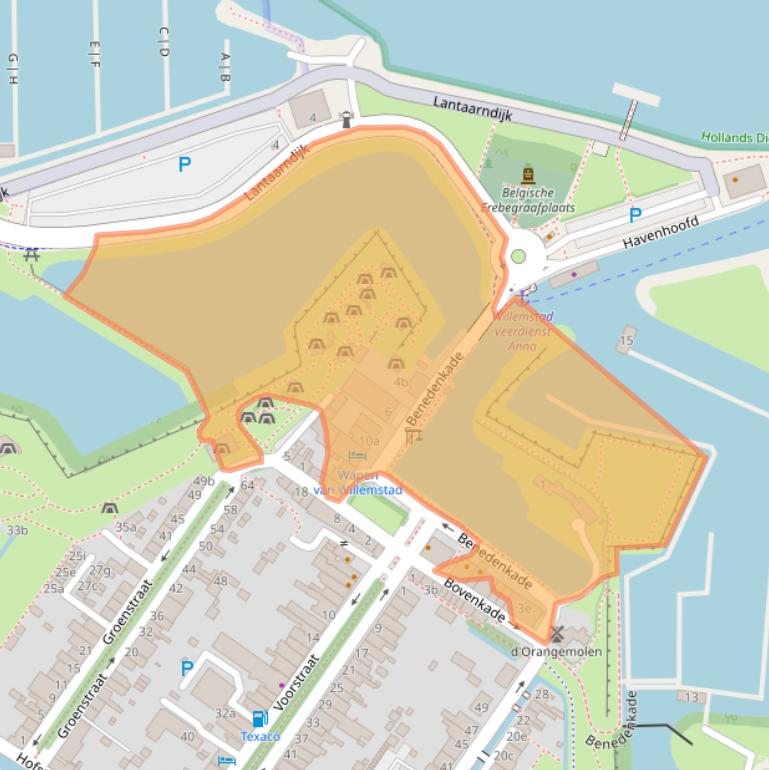 Kaart van postcodegebied 4797AV.