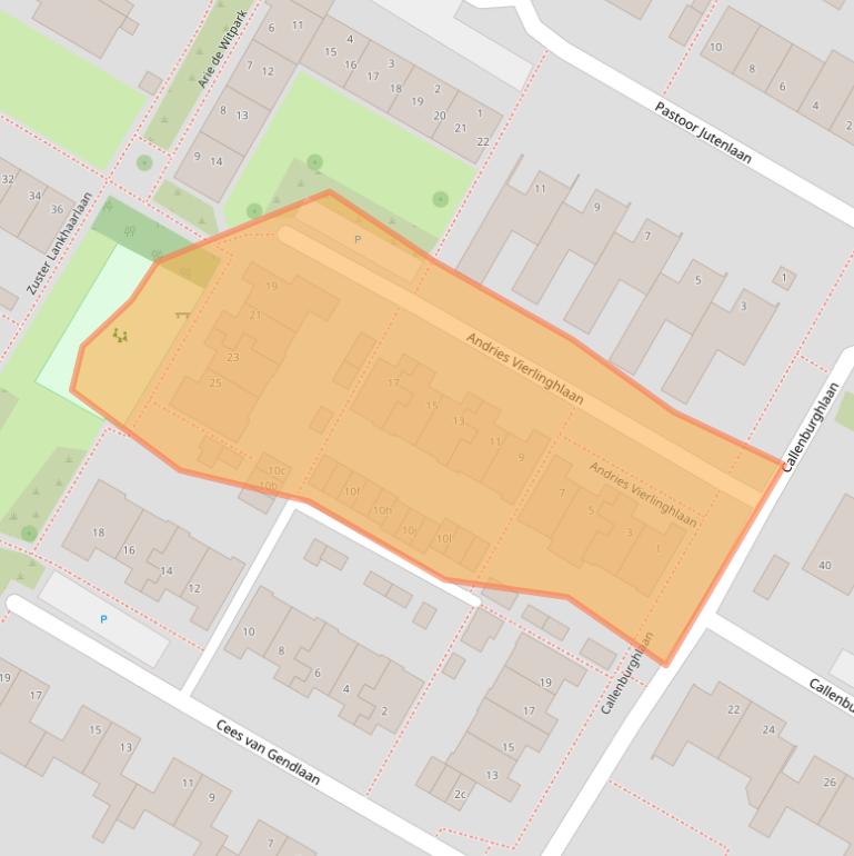 Kaart van postcodegebied 4797CW.
