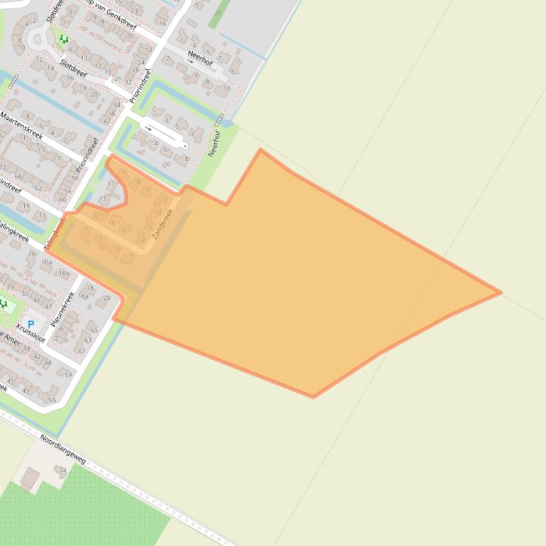 Kaart van postcodegebied 4797EN.