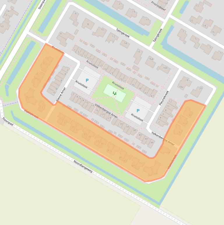 Kaart van postcodegebied 4797EP.