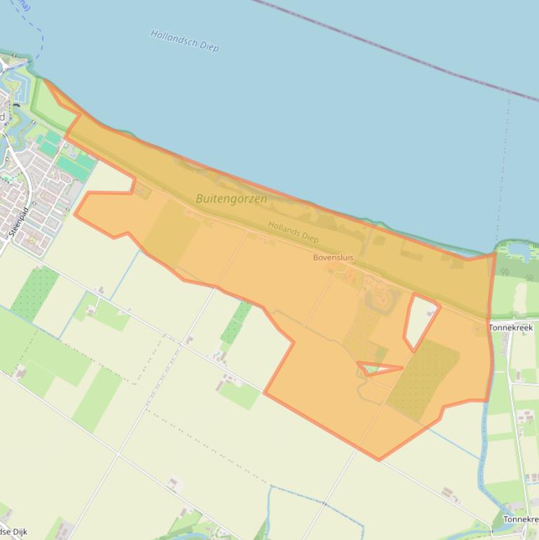 Kaart van postcodegebied 4797SC.