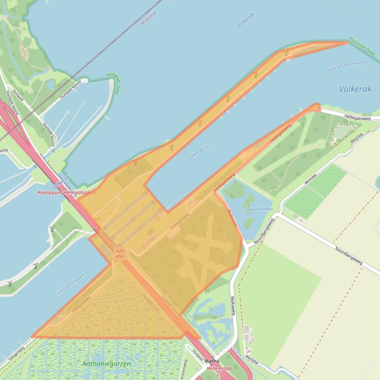 Kaart van postcodegebied 4797SM.