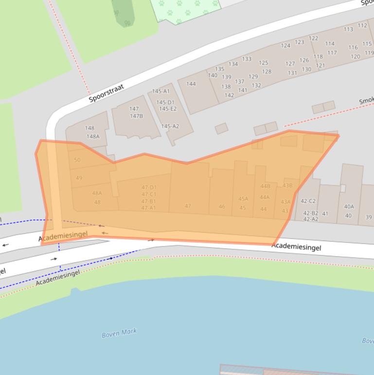 Kaart van postcodegebied 4811AD.