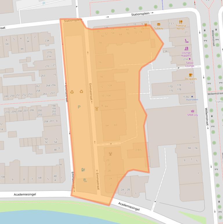 Kaart van postcodegebied 4811AG.