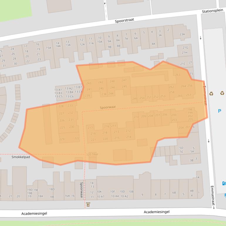 Kaart van postcodegebied 4811AZ.