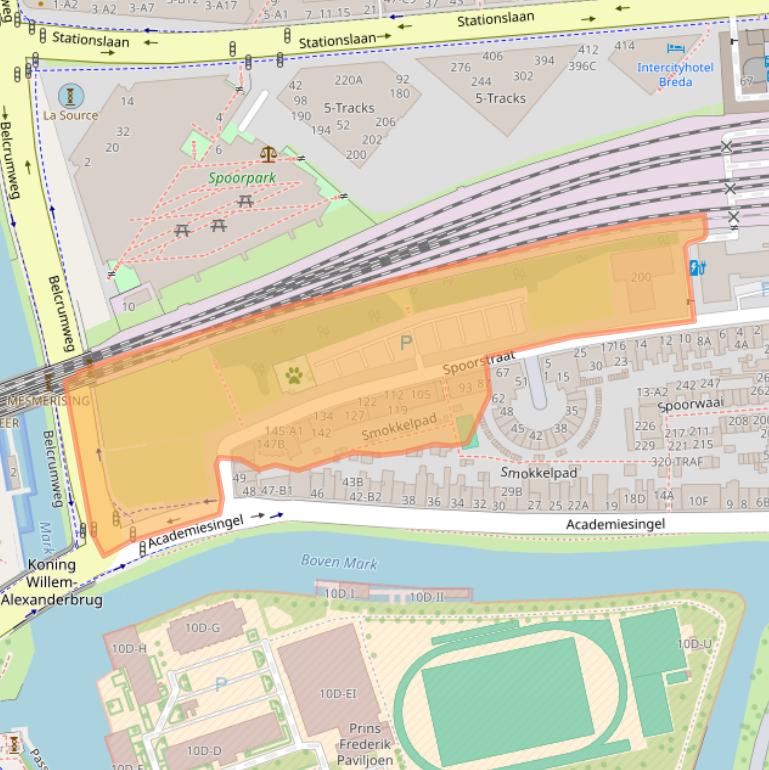 Kaart van postcodegebied 4811BH.