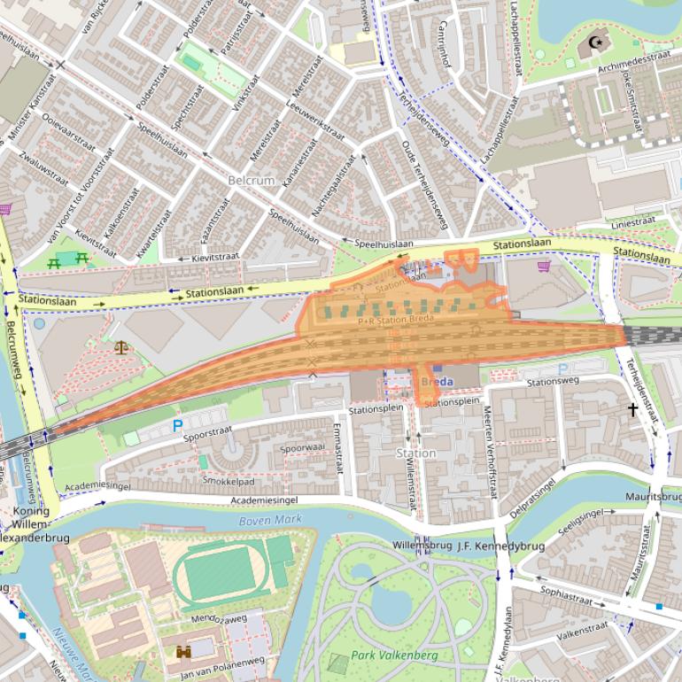 Kaart van postcodegebied 4811BN.