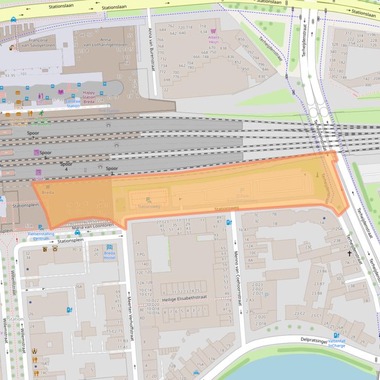 Kaart van postcodegebied 4811BR.