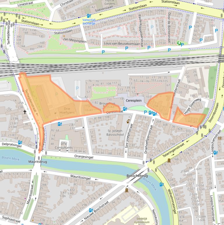 Kaart van postcodegebied 4811CA.