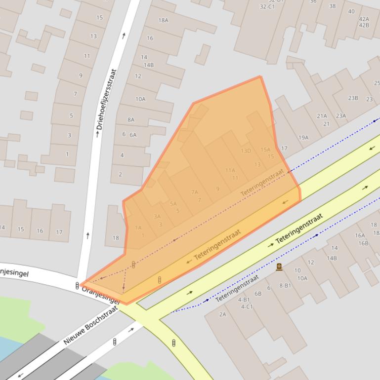 Kaart van postcodegebied 4811CH.