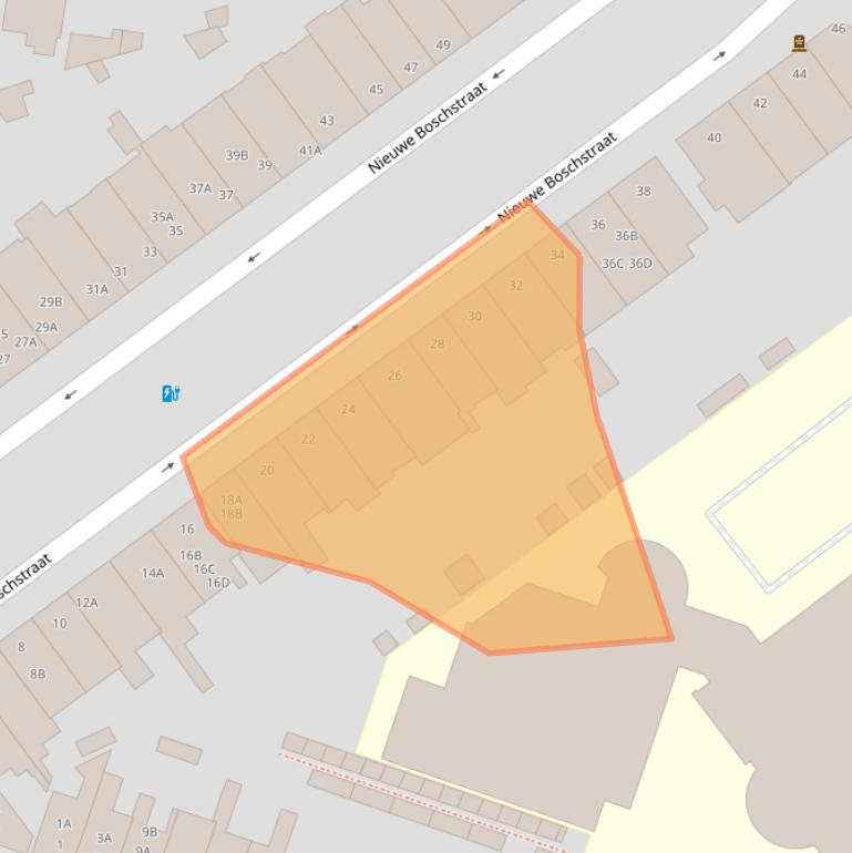 Kaart van postcodegebied 4811CX.