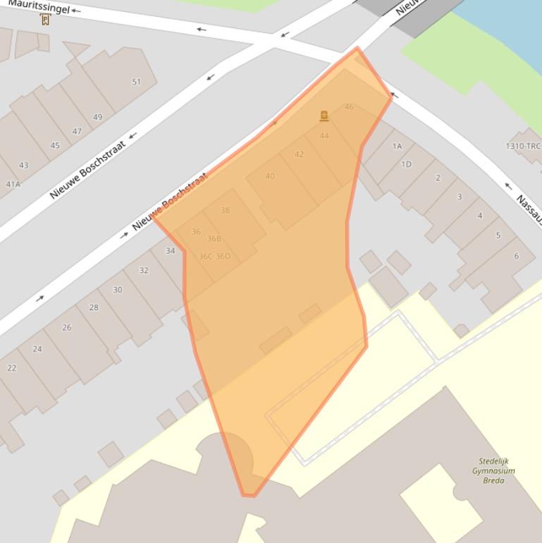 Kaart van postcodegebied 4811CZ.