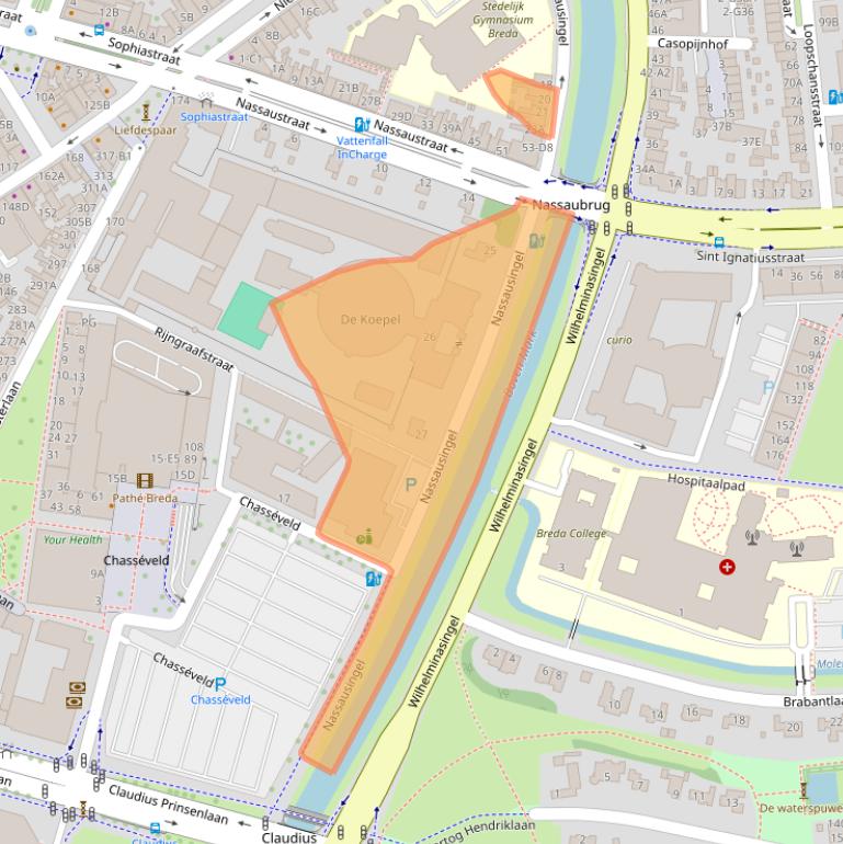 Kaart van postcodegebied 4811DG.