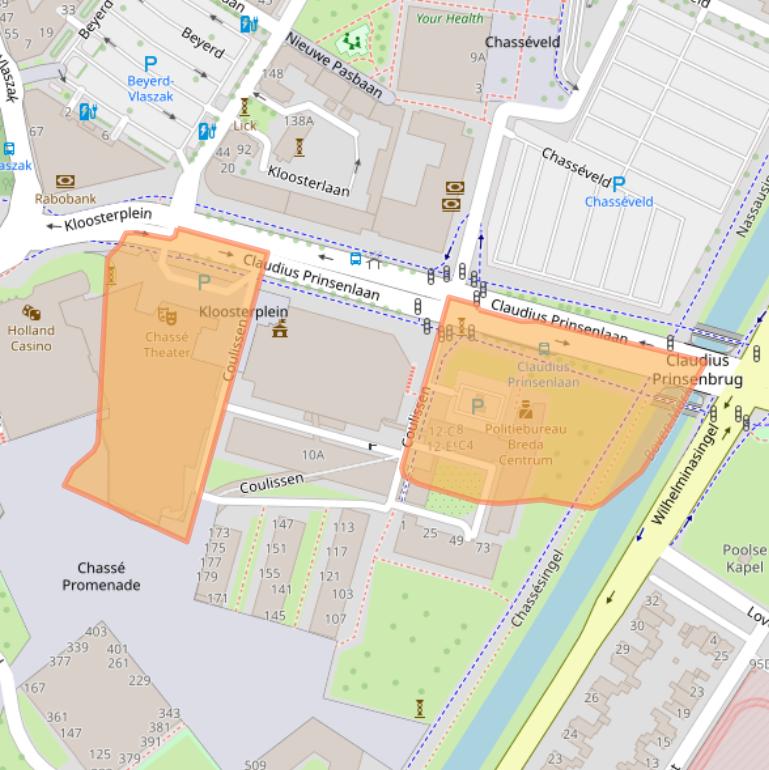 Kaart van postcodegebied 4811DK.