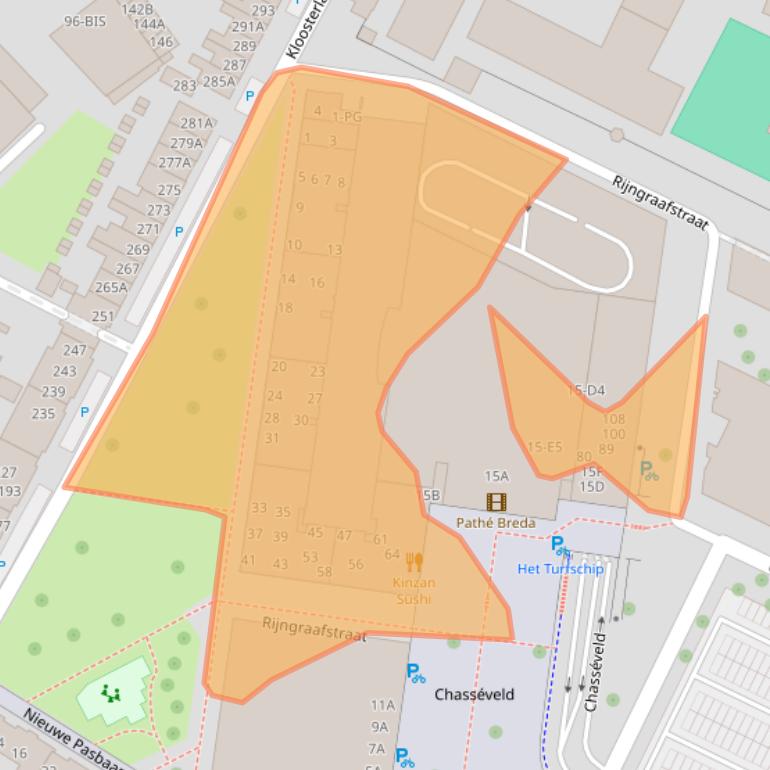 Kaart van postcodegebied 4811DL.