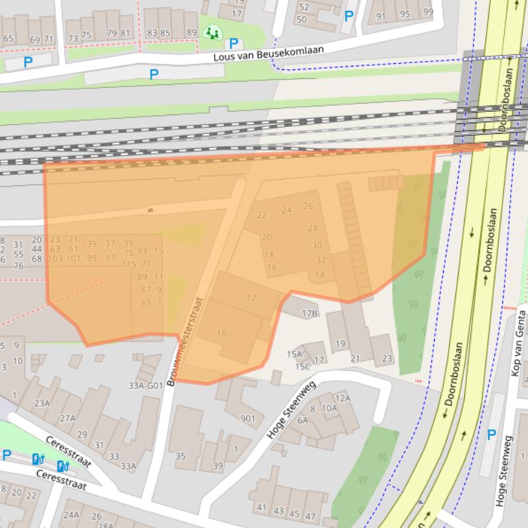 Kaart van postcodegebied 4811DM.