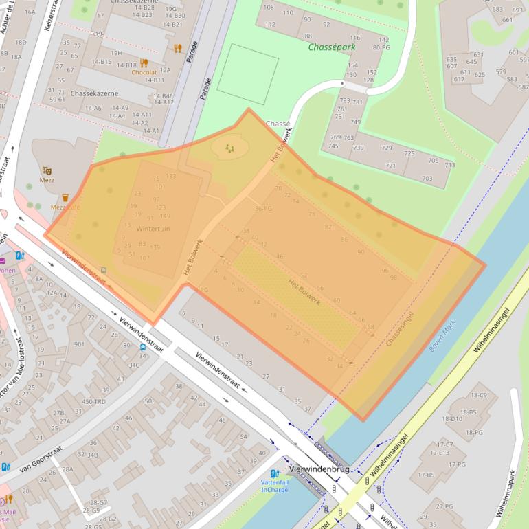 Kaart van postcodegebied 4811DR.