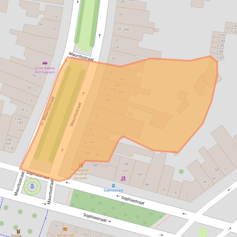 Kaart van postcodegebied 4811EP.