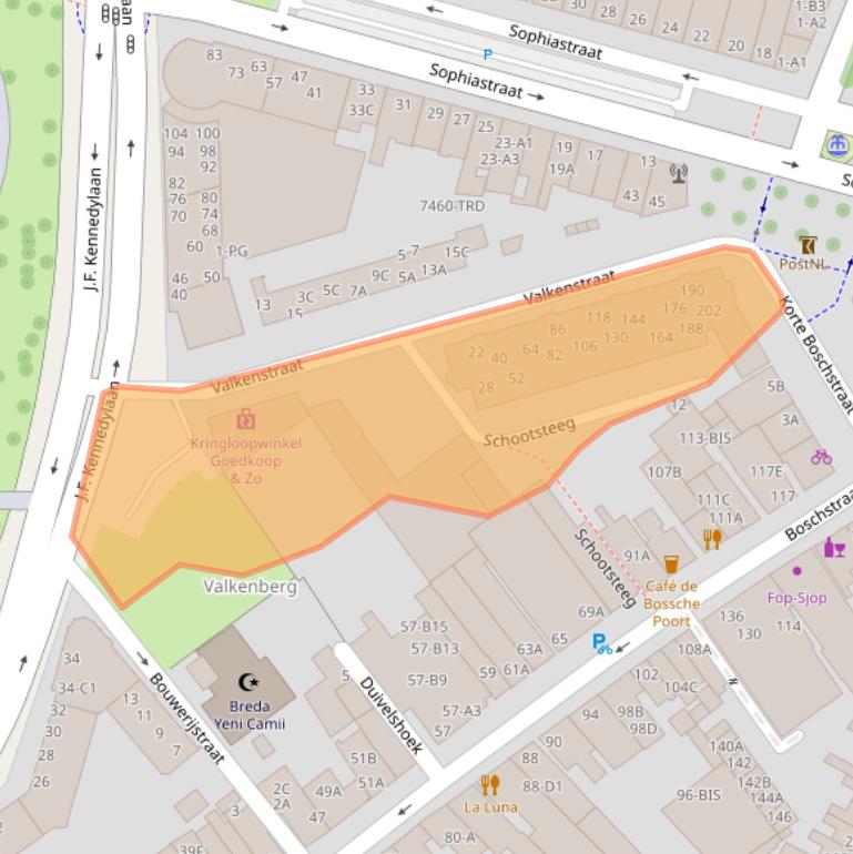 Kaart van postcodegebied 4811EZ.