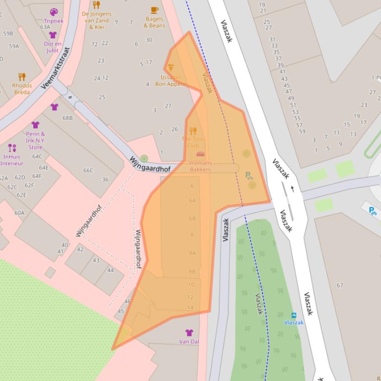 Kaart van postcodegebied 4811GR.