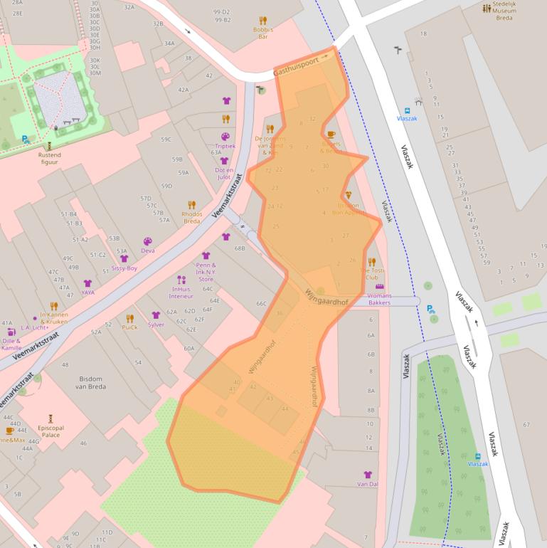 Kaart van postcodegebied 4811GV.