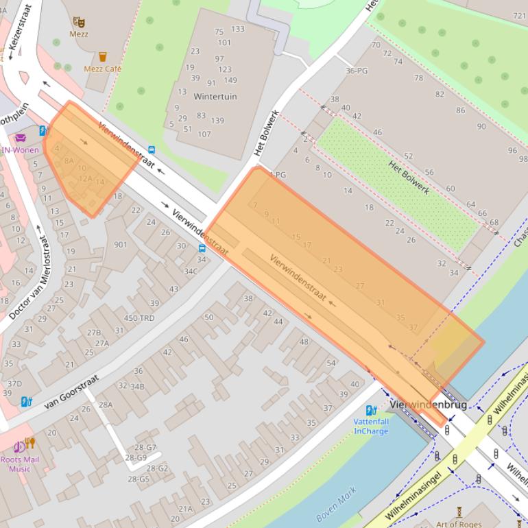 Kaart van postcodegebied 4811HE.