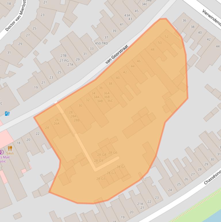 Kaart van postcodegebied 4811HK.