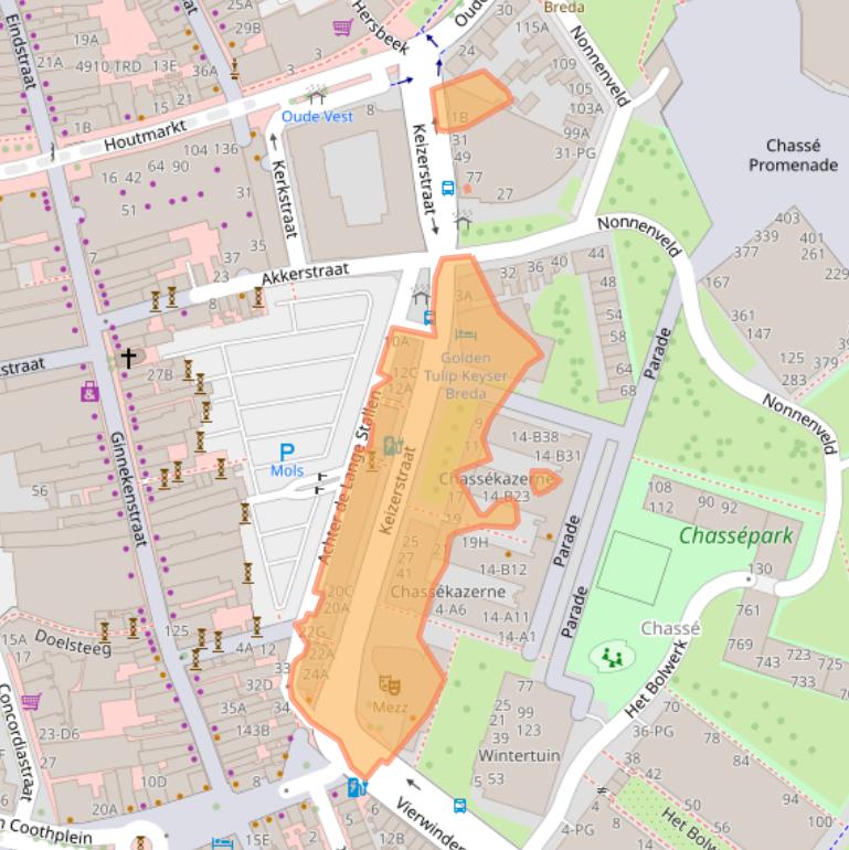 Kaart van postcodegebied 4811HL.